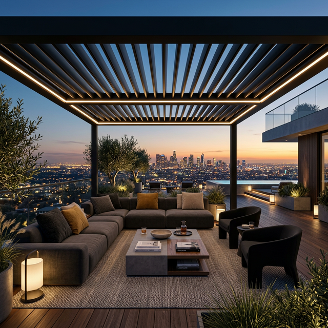 Pérgola em Cobertura Rooftop